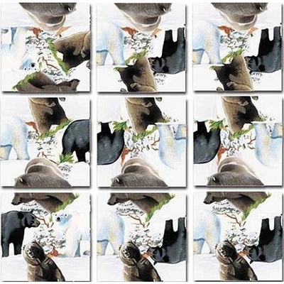BEARS - Scramble Squares Perhaps the worlds most challenging 9-piece Puzzle New - Image 1 of 4