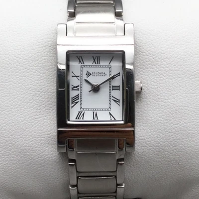 Reloj Tank Mujer Silpada Designs 19mm Tono Plata Batería Nueva 6.75" Foto 1 de 4