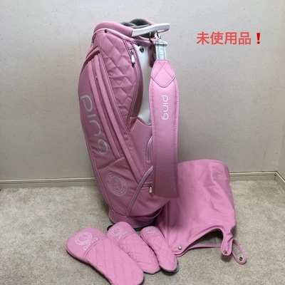 PING Damas Rosa Cubierta Incluye Carrito Bolsa Golf Caddy Bolsa Raro Japón Sin Usar Foto 1 de 4