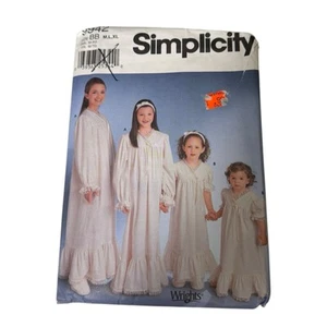 Simplicity 9942 BB Misses Nightgown Gown Sewing Pattern Uncut M L XL Vintage PJ - Picture 1 of 6