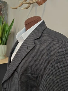 🇫🇷 Abrigo Deportivo Ives St Germain Para Hombres 42L Azul Marrón Lana 3 Botones Hecho en EE. UU.  - Imagen 1 de 10