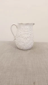 Next White Fresh Blooms Ceramic Vase Jug/home Office Floral Flower Vase Gift New - Picture 1 of 9