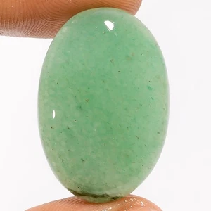 100% Natural Green Aventurine Oval Cabochon Gemstone 29 Ct. 28X19X6 mm A-35652 - Picture 1 of 2