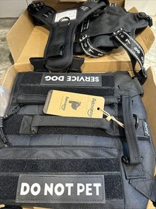 PETNANNY Tactical Dog Harness - Service Dog Black Vest Size L - NEW - Picture 1 of 5