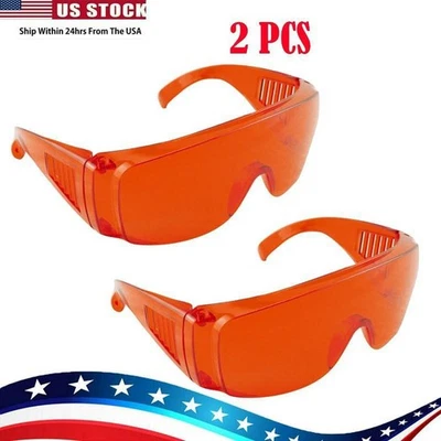 Gafas de curado LED protectoras dentales para ojos 2 piezas gafas seguridad médica FDA Foto 1 de 4