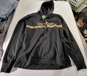 Bebe Sport Damen Pullover Hoodie mit Gold Glitzer Logo Gr. 3X Neu mit Etikett  - Bild 1 von 3