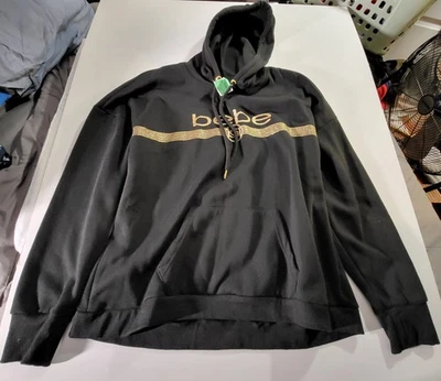 Sudadera con capucha para mujer Bebe Sport con logotipo dorado brillante talla 3X nueva con etiquetas  Foto 1 de 3