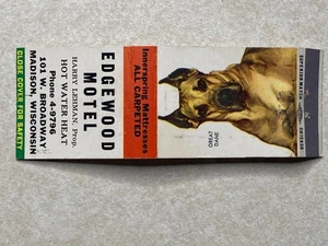 H231 Vintage Streichholzschachtelhülle Edgewood Motel Madison WI Wisconsin - Bild 1 von 2