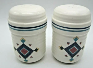 Vtg Treasure Craft Pueblo Salt & Pepper Shakers USA Southwestern Stovetop - Picture 1 of 9