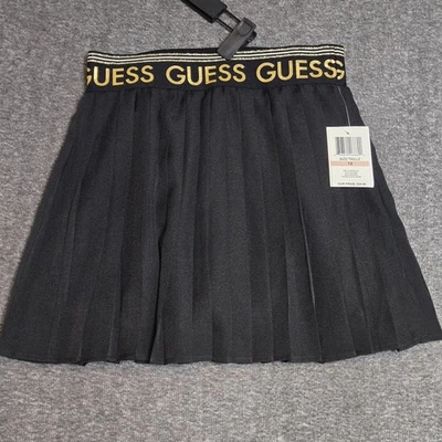 Girls Guess Bella Cheer Skirt Sz 12 Black Pleated Skort - Image 1 of 4