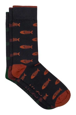 Weird Fish Ronan Branded Bones Sock 3pk