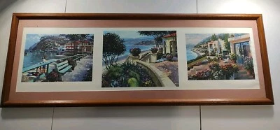 Home Decor Framed 3 Monet Artworks in Frame Size 38 X 14 - Image 1 of 4