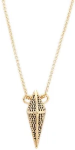 Collar Cono de Cristal Pavé Negro Eddie Borgo enchapado en Oro 18k, Nuevo con Etiquetas - Imagen 1 de 1