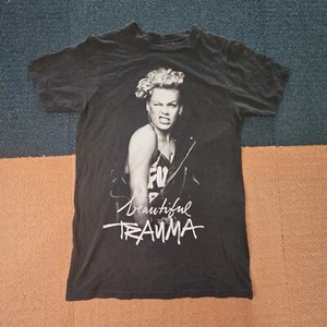 Pink Beautiful Trauma Tour Adult T-Shirt Small Black 2018 Graphic SS crew K1a - Picture 1 of 8