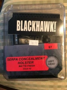 Blackhawk 67 Serpa Concealment Holster Matte Finish Left Hand for Glock 42 - Picture 1 of 4