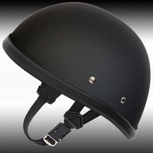 BEANIE Eagle Novelty Flat Black Motorcycle Half Helmet Motorcycle Biker - Foto 1 di 6