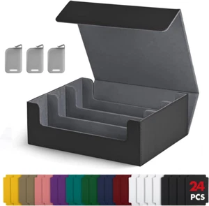 Card Deck Case for Trading Cards 1800+, Leather Magnetic Closure Commander Stora - Picture 1 of 7