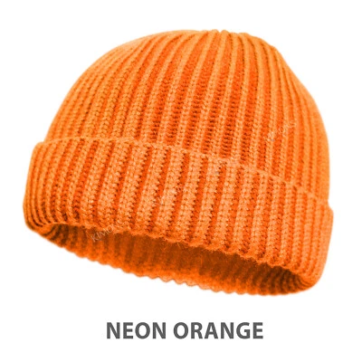 THICK Ribbed Beanie Knit Ski Cap Skull Hat Warm Solid Color Winter Cuff Blank - Image 1 of 4