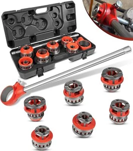 36475 12-R 1/2"-2" NPT Manual Exposed Ratchet Pipe Threader Set w/6 NPT Die - Picture 1 of 11