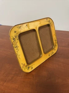The Bucklers Hand Crafted Floral Enamel Double Photo Frame, Antique - Picture 1 of 6