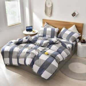 Simple Bedding Plaid Quilt Cover Stripe Comfortable Household Product Bedclothes