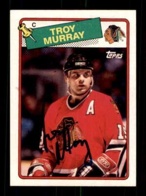 1988-89 Topps #106 Troy Murray AUTOGRAPHED!!! 544291 - Image 1 of 2
