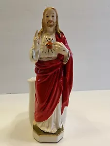 VTG Giftwares Co. Nancy Pew Japan Jesus Scared Heart Planter Figurine - Picture 1 of 8