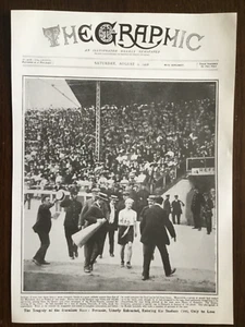 POSTER/NEWSPAPER : 1st AUGUST 1908 , DORANDO LOSES MARATHON IN EXHAUSTED STATE - Picture 1 of 24
