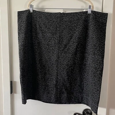 Falda Alfani Mujer Talla Grande Negra Estampado Guepardo Talla 22W Excelente E2 Foto 1 de 4