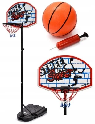 Basketballkorb mit Ständer wetterfest Korbanlage 140-190CM mit Ball & Pumpe🏀🏀 - Bild 1 von 4