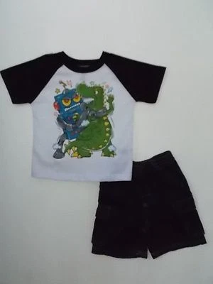 Conjunto de camiseta gráfica y corto Robot Garannimals para niños talla 24M nuevo con etiquetas Foto 1 de 4