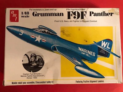 Grumman F9F Panther, Capt. Ted Williams, 1:48 Scale, AMT No. T643 - Image 1 of 4