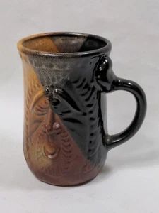 Jug Face Unique cup Ugly Man Vintage Stoneware Pottery Art Coffee Tea Mug - Picture 1 of 8