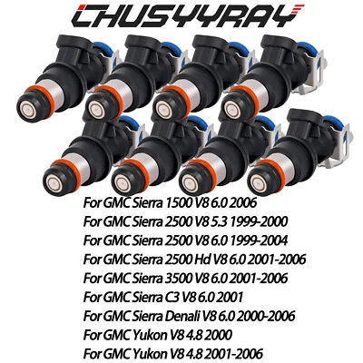 8x OE25317628 INYECCIÓN DE COMBUSTIBLE nueva actualización para GMC Yukon Denali XL V8 6.0 2005-2006 Foto 1 de 4