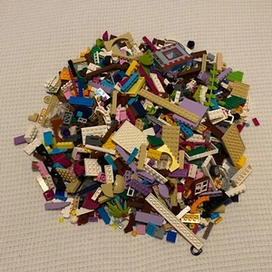 Assorted Lego Friends 4 lb Bulk Lot Mixed Bricks Parts Pieces Plates No Figs - Picture 1 of 8