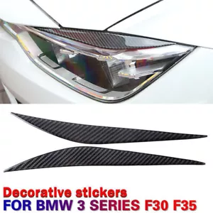 Pegatina para los párpados de fibra de carbono con faros de fibra de carbono para accesorios BMW Serie 3 F30 - Imagen 1 de 7