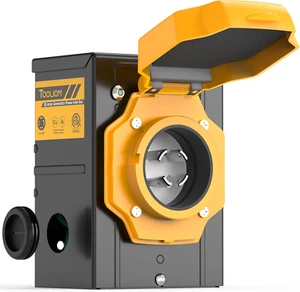 30 Amp Generator Inlet Box, NEMA L14-30P Power Inlet Box 4 Prong, 125/250V, 7500 - Picture 1 of 12