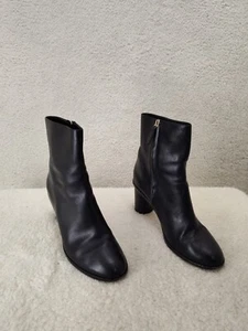 Botas para mujer Pour La Victoire 7,5 negras de imitación de cuero cremallera lateral zapatos de tacón bloque - Imagen 1 de 23