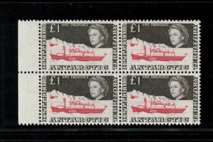BAT British Antarctic Territory 1969 £1 Block of 4 Fresh Unmounted Mint MNH ** - Picture 1 of 2