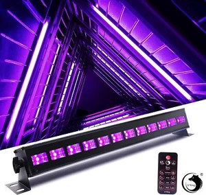 12LED 72W UV Schwarzlicht Bar Lichteffekte mit Fernbedienung DJ Disco Partylicht - Bild 1 von 12