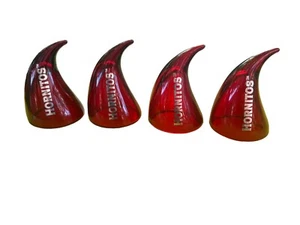 Rotes Glas Teufelshörner Schnapsgläser Hornitos Tequila 4er Set 2 Logo oz Barren - Bild 1 von 7