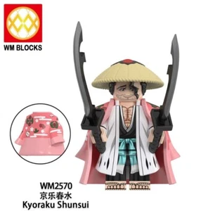 2 inch Custom Bleach Shunsui Kyoraku Minifigure with swords, New/Mint - Picture 1 of 2