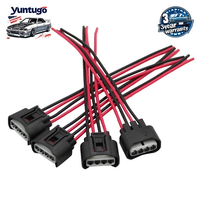 4PCS Ignition Coil Female Connector Plug Harness For 2002-2010 Toyota Camry 2.4L - Image 1 of 4