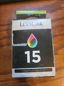 Lexmark - #15 Color Ink Cartridge - 18C2110 - GENUINE - NEW - Sealed Box - Picture 1 of 5