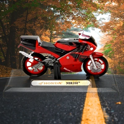 Honda NSR250 Red/Black Motorcycle Model, Motormax Scale 1:18 - Image 1 of 4