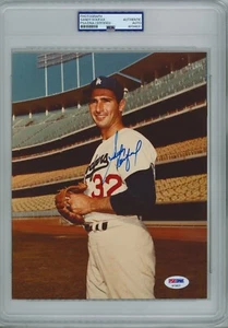 SANDY KOUFAX SIGNED 8X10 PSA AF04631 DODGERS HOF ENCAPSULATED - Picture 1 of 2