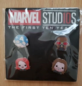 Disney Marvel Studios First Ten Years Emoji Pins Captain America, Black Widow - Picture 1 of 4