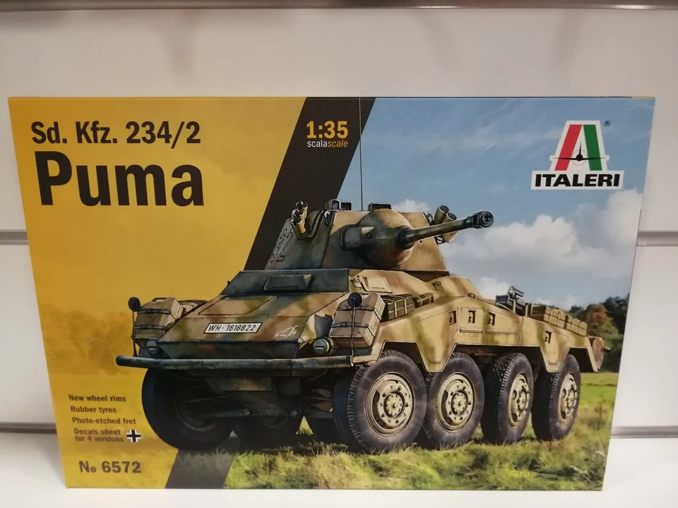 Puma panzer autoblindo militare veicolo corazzato Kit 1-35 Italeri 6572 Schwerer - Immagine 1 di 1