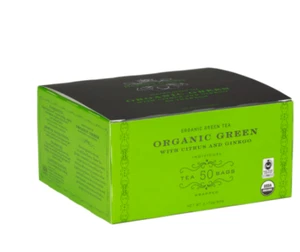 Caja de 50 unidades Harney & Sons verde orgánico con bolsas de té de cítricos y ginkgo - Imagen 1 de 2