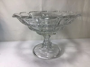 CC25 Vintage Antique Clear Glass Compote - Set of Only 1 Clear Glass Compote - Picture 1 of 4